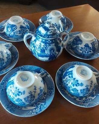 Servizio da Tè Vintage Blue Willow Porcellana