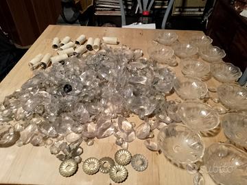 cristalli portalampada vecchie lampade