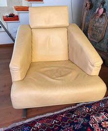 Poltrona Dondi Salotti in vera pelle