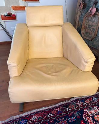 Poltrona Dondi Salotti in vera pelle