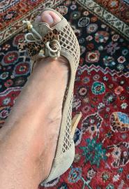 Décolleté beige aperta davanti 38,5