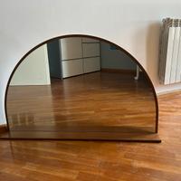 Grande specchio con mensola in legno vero
