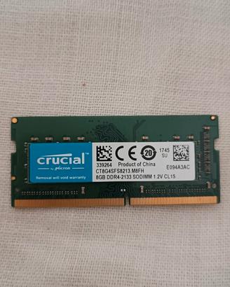 RAM CRUCIAL 8GB DDR4 2133 MHZ SODIMM
