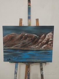 paesaggio moderno dipinto a mano 