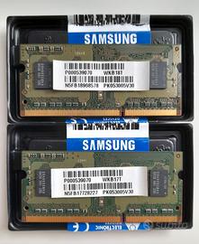 RAM Notebook 4GB (2GB+2GB) SAMSUNG DDR3 1333 MHz