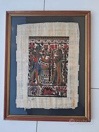 Quadro papiro egiziano artigianale dipinto a mano