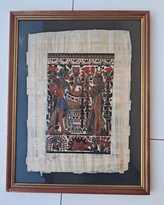 Quadro papiro egiziano artigianale dipinto a mano