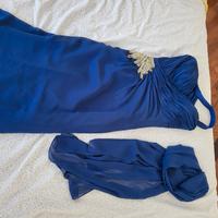 vestito da cerimonia blu elettrico 