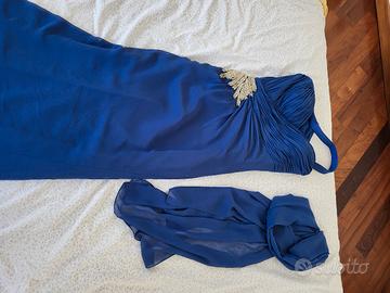 vestito da cerimonia blu elettrico 