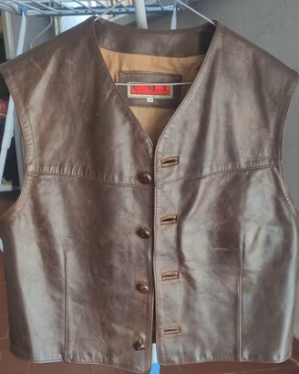 Gilet vera pelle CMJ California Motor Jacket Tg. M