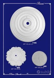 rosone decoro in gesso per soffitto luci interni