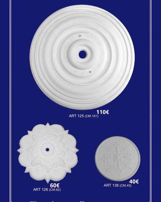 rosone decoro in gesso per soffitto luci interni