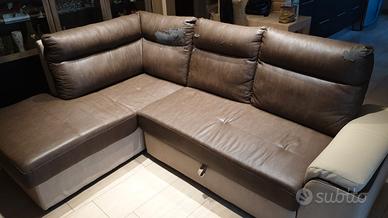 Divano in pelle angolare