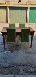 tavolo x sala in noce allungabile con sedie