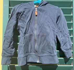 Felpa bambino con cappuccio e zip