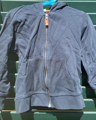 Felpa bambino con cappuccio e zip