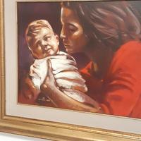 Quadro olio su tela Maternità  di S. Favotto