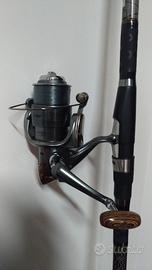 Canna in carbonio m.430 gr.200 più mulinello Mitch