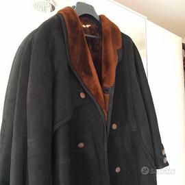Cappotto in pelle scamosciata