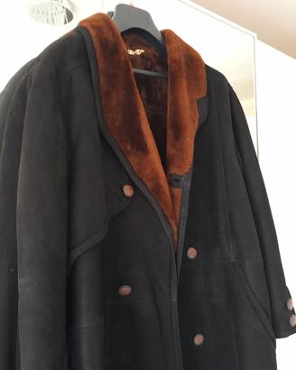 Cappotto in pelle scamosciata