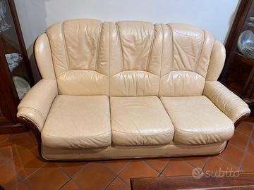 Divano in pelle 3 e 2 posti