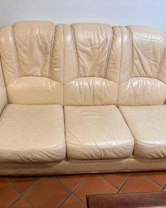 Divano in pelle 3 e 2 posti