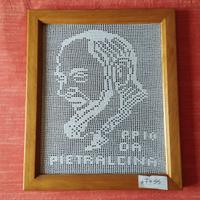 Quadro uncinetto (Padre Pio ) 47x55