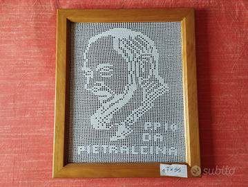 Quadro uncinetto (Padre Pio ) 47x55