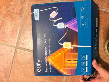 Luci smart esterno Eufy, 2 kit, 30 metri totali.