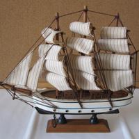 Modello vintage veliero antico in legno modellismo