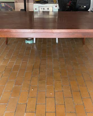 Tavolo in noce piano listelallare massello 210x138