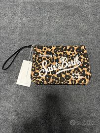 🆕 Pochette MC2 Saint Barth Parisienne Felt Leopar