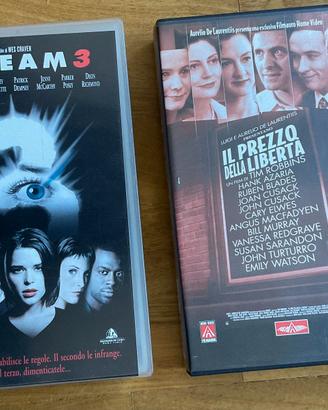2 VHS  SCREAM 3  E  IL PREZZO DELLA LIBERTA