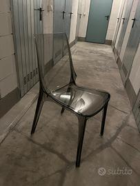 Set 4 sedie SCAB Vanity Chair, trasparente fumè