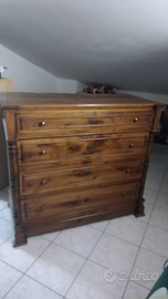 Cassettiera arte povera in legno massello