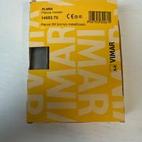 Placca metallo vimar plana x3