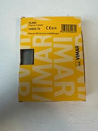 Placca metallo vimar plana x3