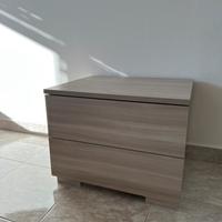 2 COMODINI 2 CASSETTI OLMO