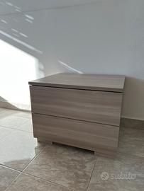 2 COMODINI 2 CASSETTI OLMO