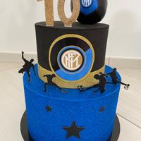 Torta scenografica Inter personalizzabile