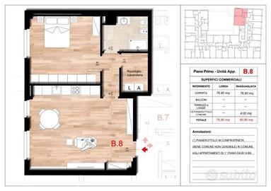 via Maggiore Toselli: bilocale 81 MQ ristrutturato