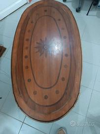 Tavolino da salotto antico intarsiato 