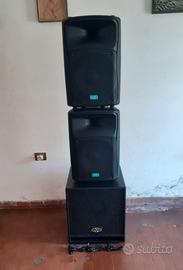 Impianto da dj casse attive subwoofer amplificato