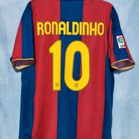Maglia Barcelona 2007/08 Ronaldinho 10 L originale