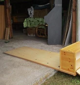 Base letto in legno, stile "FUTON"