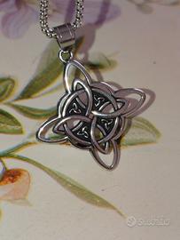 Collana Amuleto nodo della strega Magia wicca 