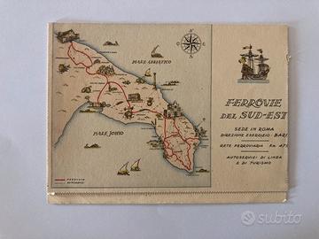 Cartolina - Biglietto Ferrovie del Sud - Est Bari