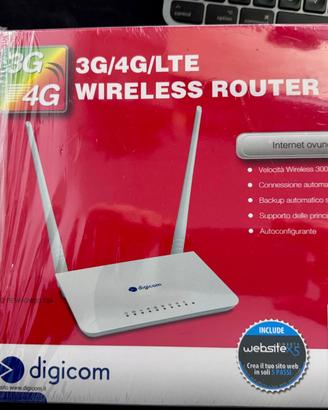 Digicom REW4GW30-T04 Router Wireless 3G/4G Bianco