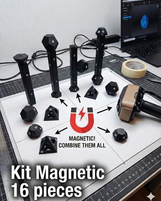 Kit Magnetico 16 Pezzi per Scansione 3D
