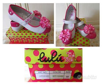 SCARPE LULù SANDALI 32 CLASSICI PELLE CERIMONIA AC